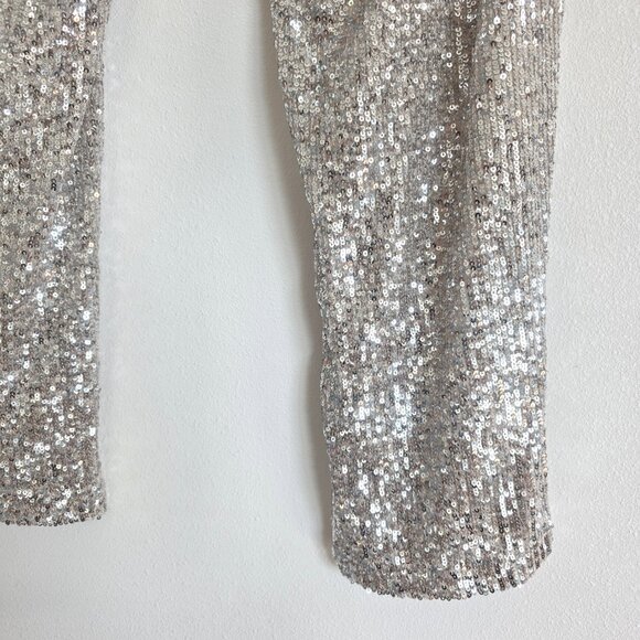 Cable & Gague Sequin Gold Pant Trousers Party Outfit Concert Date night - Picture 4 of 10
